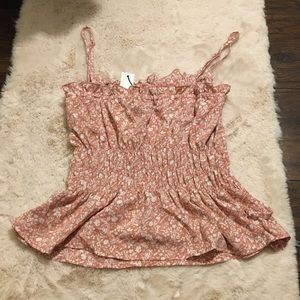 PaperMoon | Pink Floral Tank Top | Size: Large